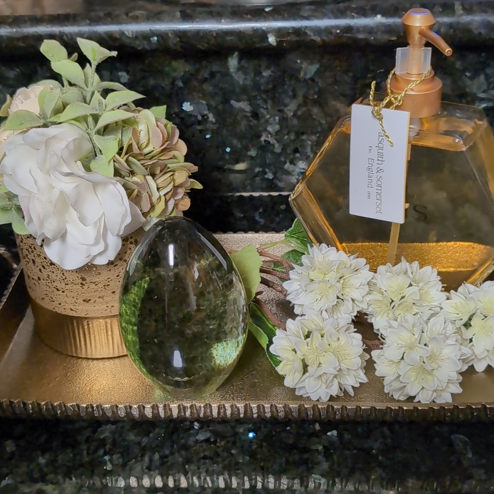 A&S Hexagon Glass Hand Wash Dispenser & Refill